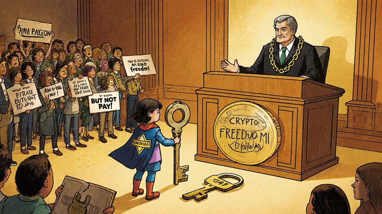 A girl in a cape argues in court to unlock crypto payments for everyone.