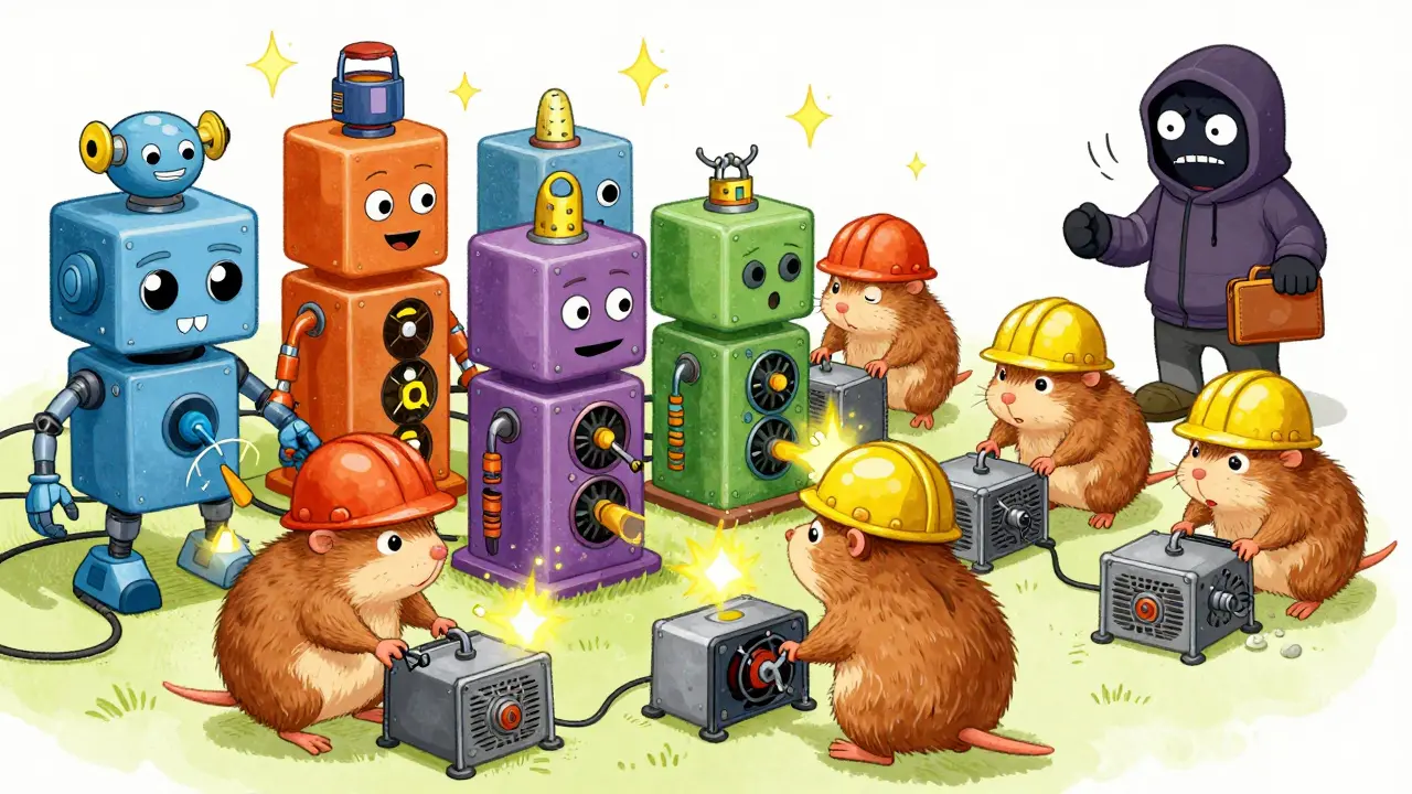 Hamsters powering mining rigs to show high cost of Proof of Work attacks