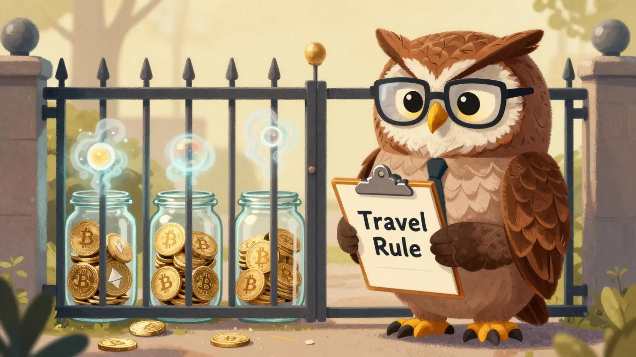Owl regulator blocking invisible privacy coins while seeing clear assets