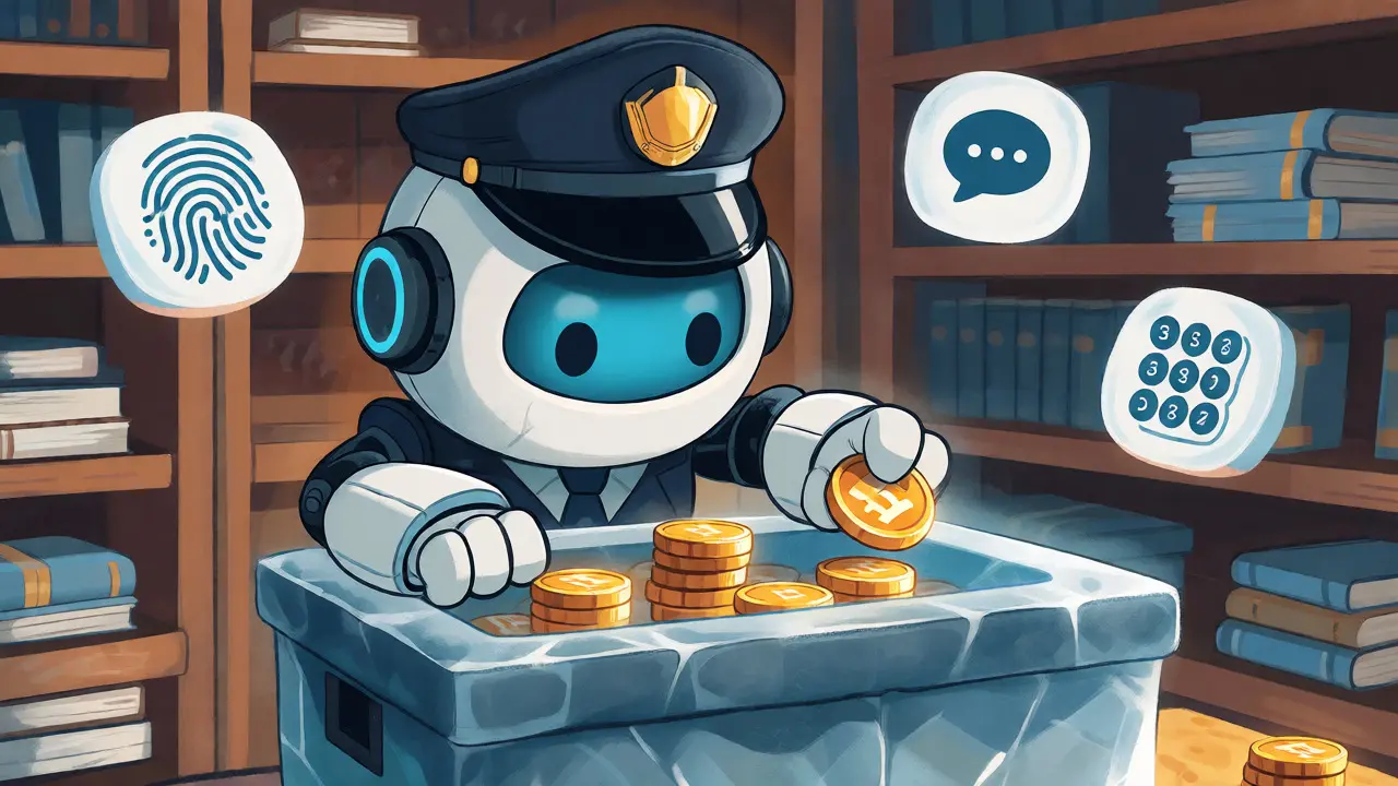 Robot securing crypto in cold storage